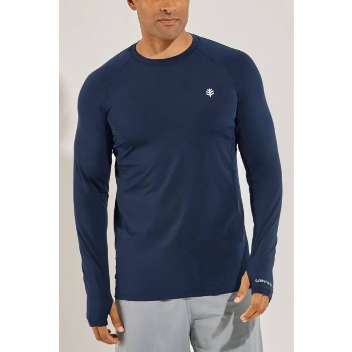 Coolibar - UV Shirt for men - Long sleeve - Agility Performance - Solid - Navy 