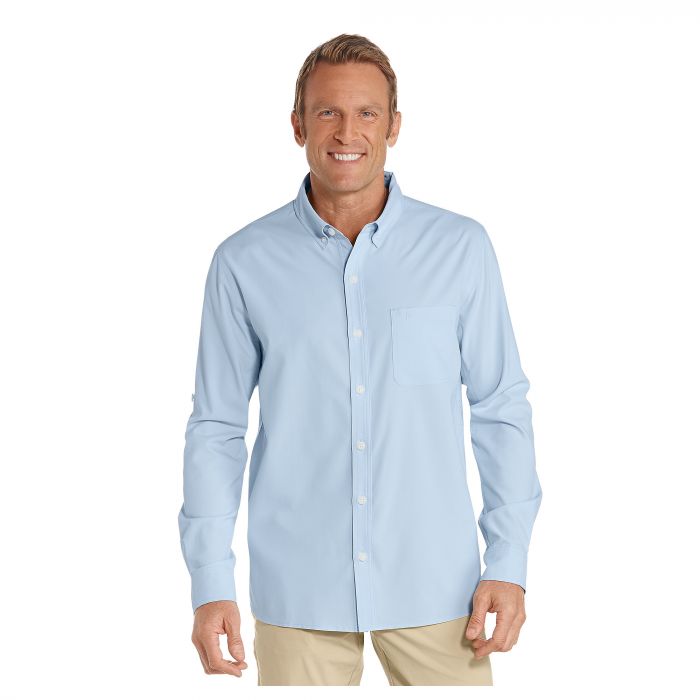 Coolibar - UV-shirt for men - Light blue