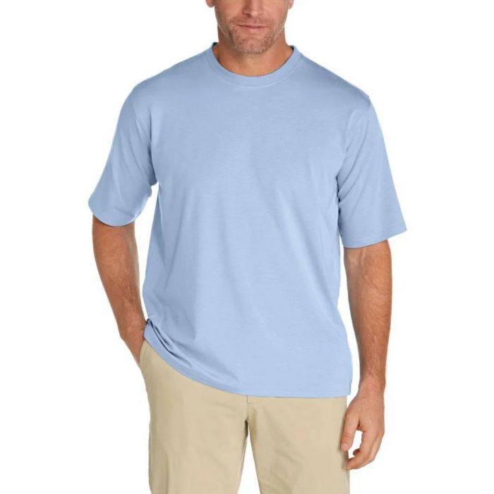 Coolibar - UV T-Shirt for men - Short sleeve - Morada Everyday - Solid - Vintage Blue 
