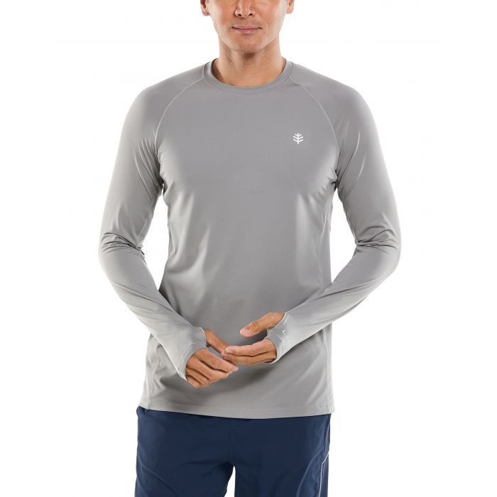 Coolibar - UV Sports Shirt for men - Longsleeve - Agility Performance - Space grey