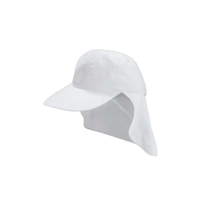 Coolibar - UPF 50+ Child All Sport Flap Sun Hat- White