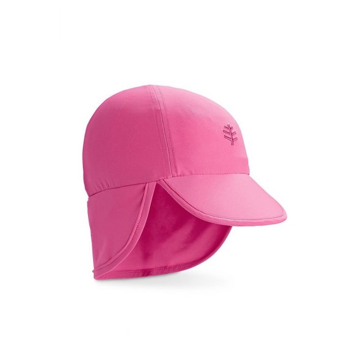Coolibar - UV sun cap for babies with neck flap - Aloha pink