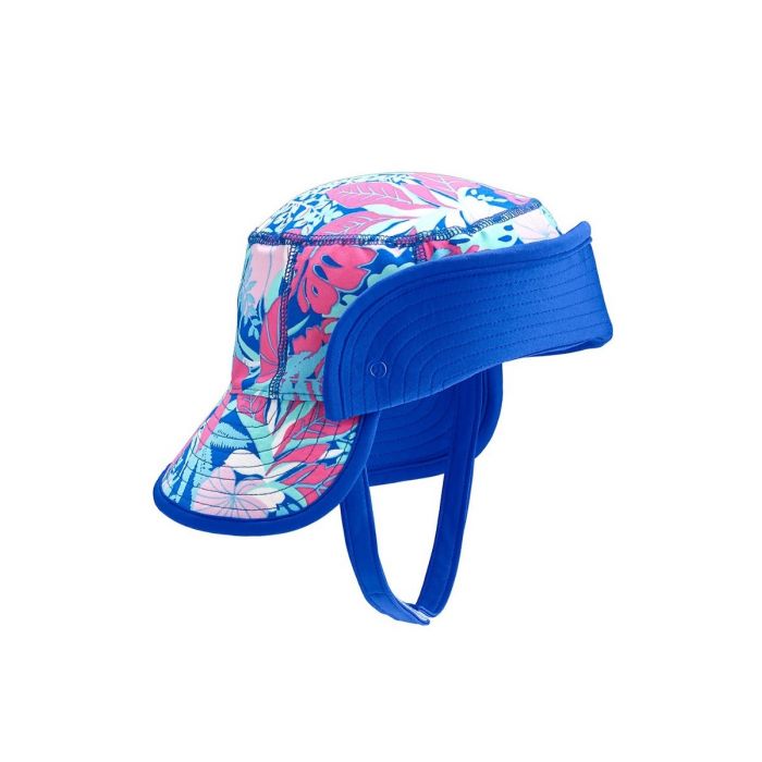 Coolibar - UV bucket for babies with folding brim - Tropical blue