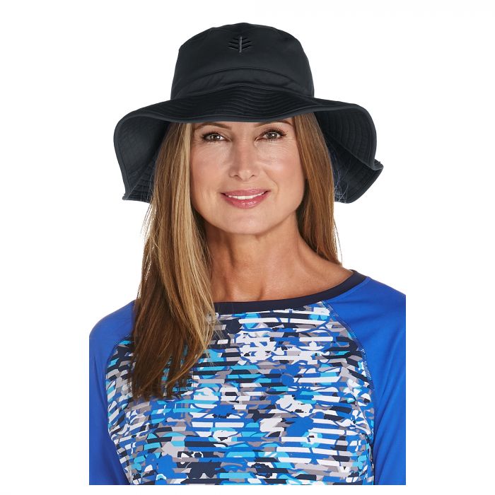 Coolibar - UV floppy hat for women - Black