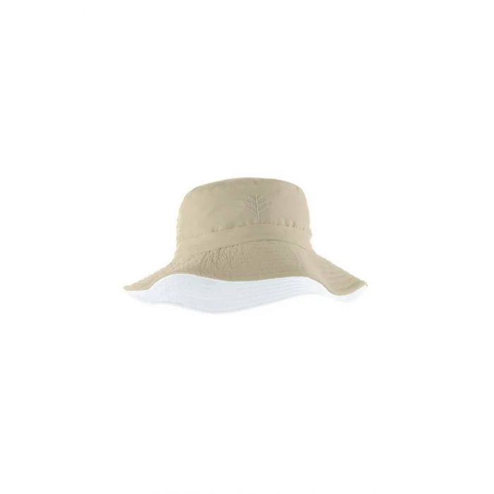 Coolibar - UV Reversible Bucket Hat for children - Y- Landon - Tan/White