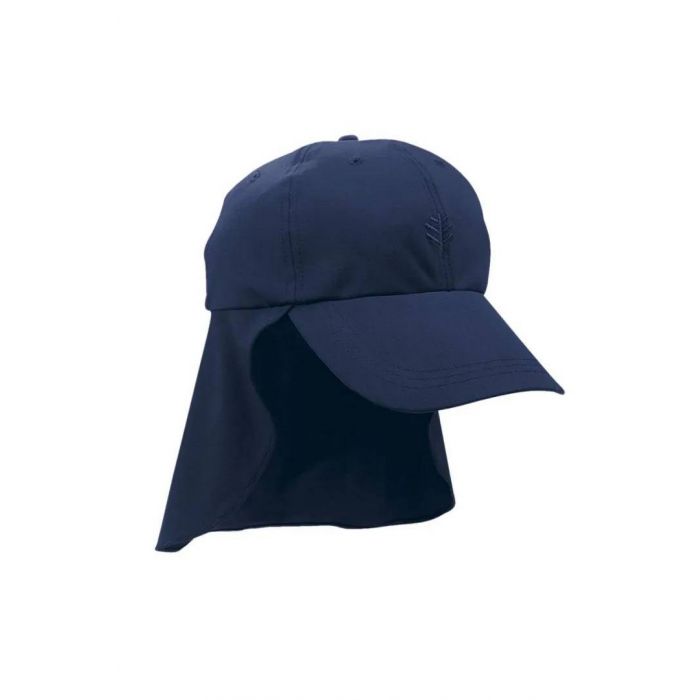 Coolibar - UV sun cap with neck flap unisex- Dark blue