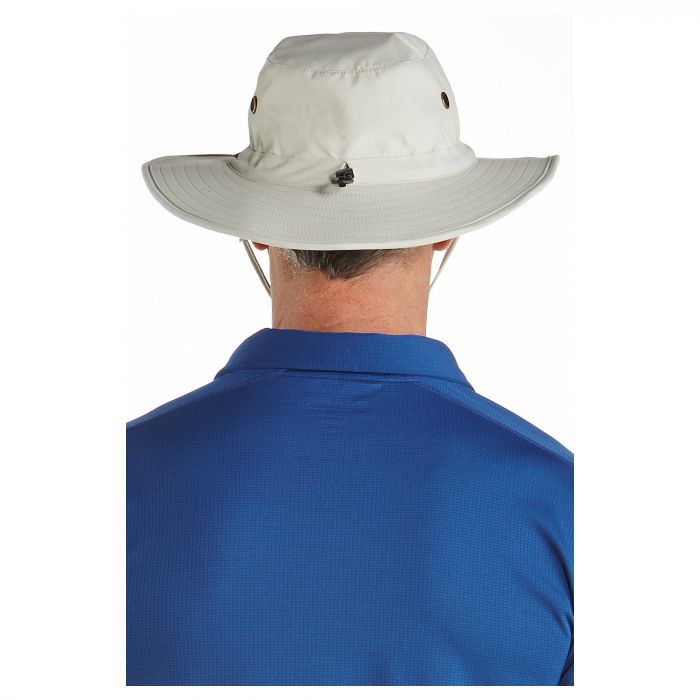 Coolibar UV sun hat for men in Beige / navy blue
