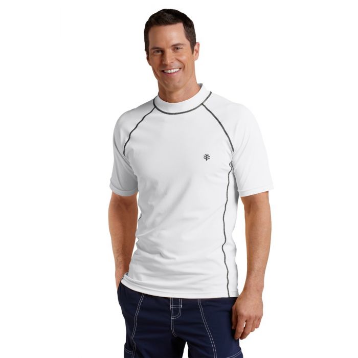 Coolibar - Men's Short Sleeve Swim Shirt - White