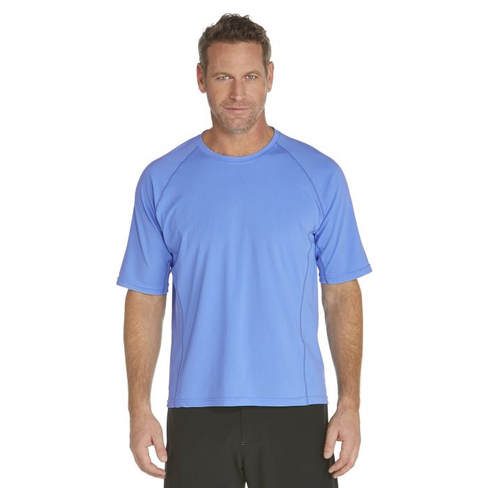 Coolibar - Men's Short-Sleeve Swim Shirt - light blue