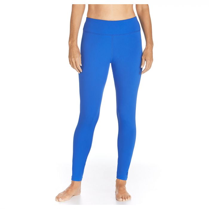 Coolibar - UV swim leggings for women - Baja blue