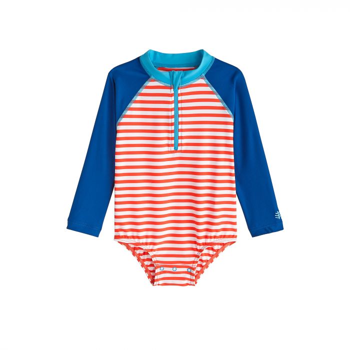 Coolibar - UV bathing suit for babies - Long sleeve - Tango Stripe