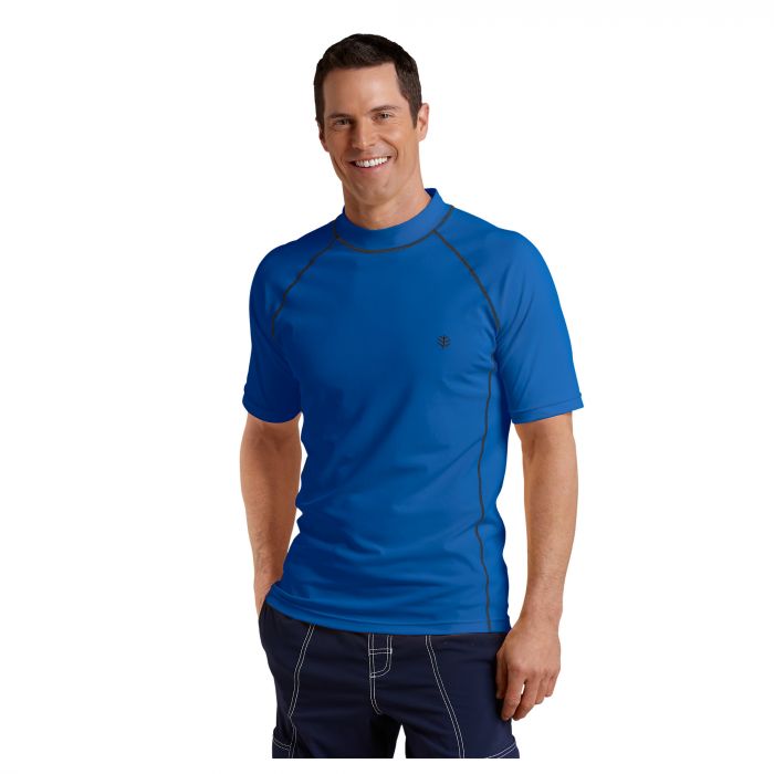 Coolibar - UV swim shirt for men - Royal blue