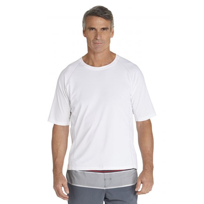 Coolibar - Men's Short-Sleeve Swim Shirt - white