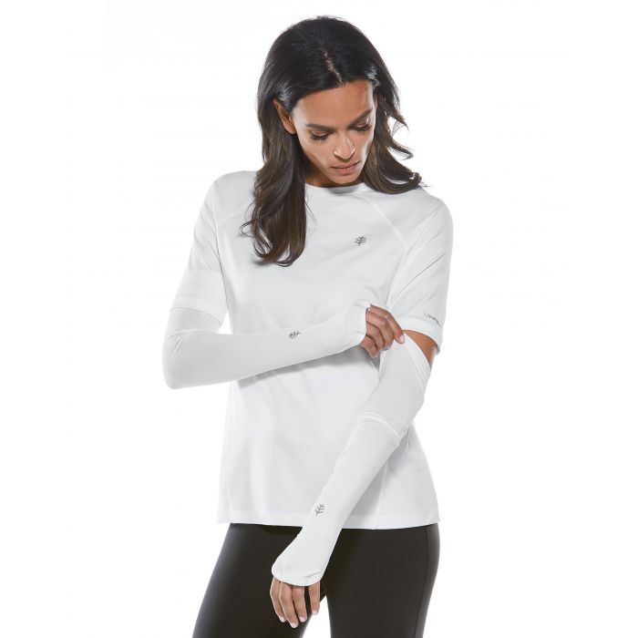 Coolibar - UV Performance Sleeves for women - Backspin - White