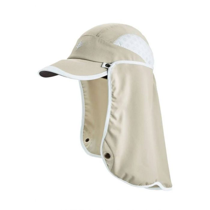 Coolibar - UV Sport Cap for adults - Agility - Stone/White 
