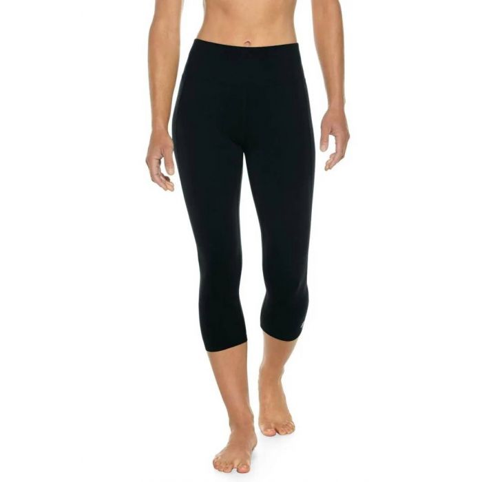 Coolibar - UV High-Rise Yoga Capris for women - Asana - Solid - Black 