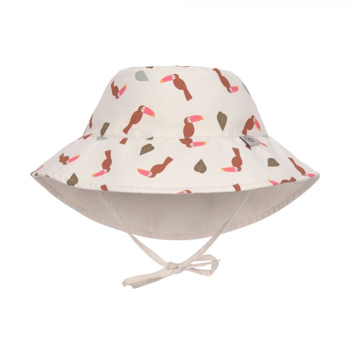 Lässig - UV sun protection bucket hat for kids - Toucan - Offwhite