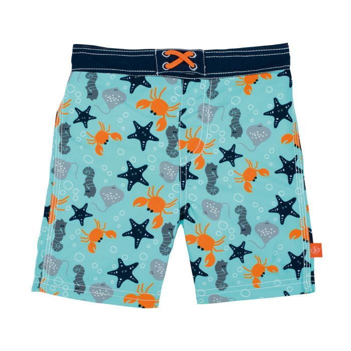 Lässig - Swim shorts for boys - Star Fish - Light blue