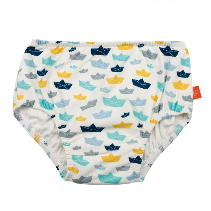 Lässig - Swim diaper baby - White / Blue / Yellow