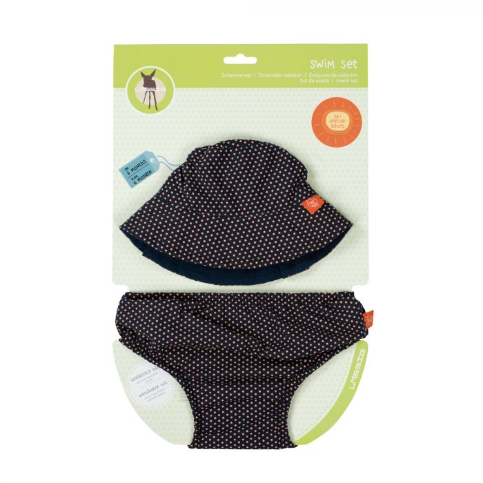 Lässig - UV set including swim diaper and beach hat - Dark blue