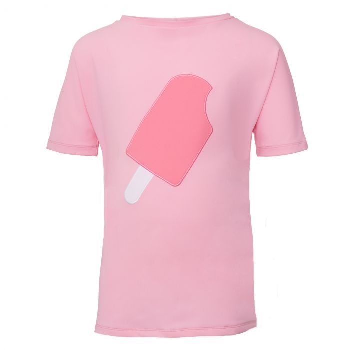 Petit Crabe - UV Swim shirt short sleeves - Popsicle - Light Pink