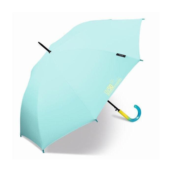 Happy Rain - Long umbrella with UV protection - Automatic - Blue