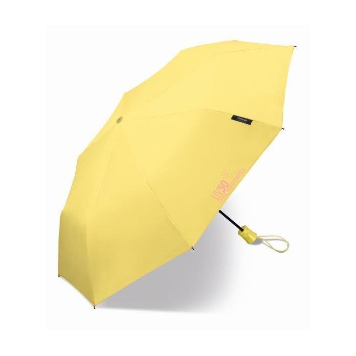 Happy Rain - Mini umbrella with UV protection - Automatic - Yellow