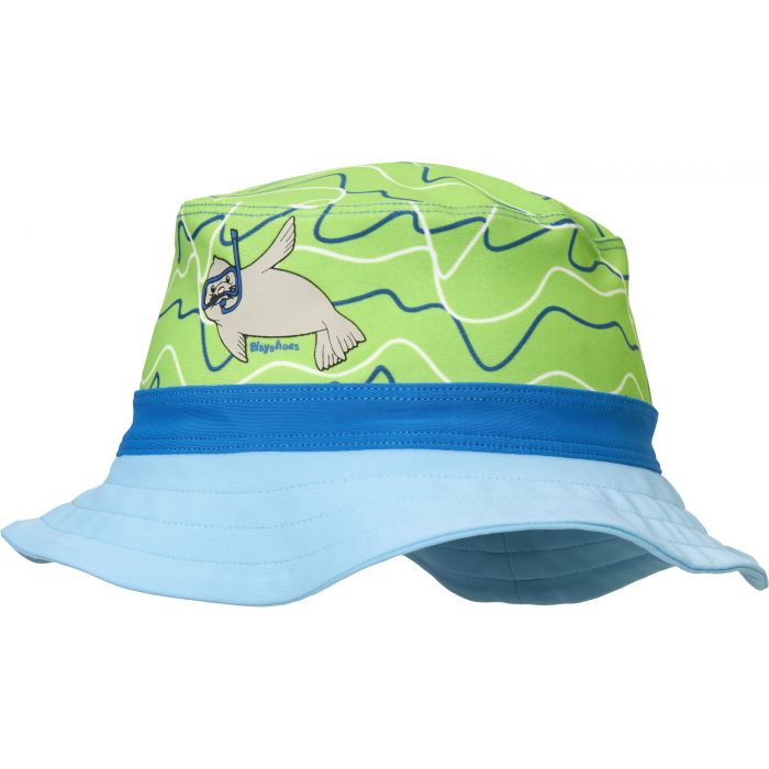 Playshoes - UV sun hat for boys and girls - seal - blue/green 