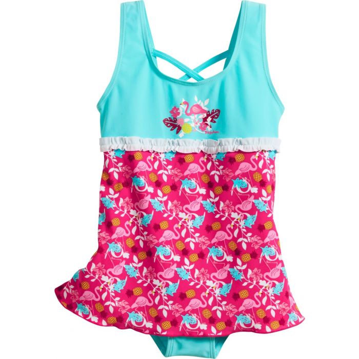 Playshoes - UV bathing suit for girls - Skirt - Flamingo - Aqua / blue