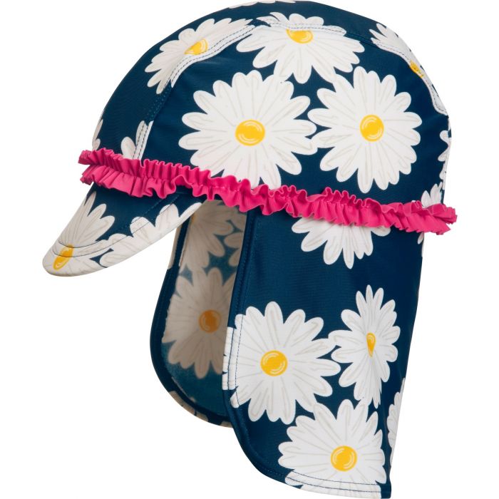 Playshoes - UV sun cap for children - Oxeye daisy - Blue/pink/white