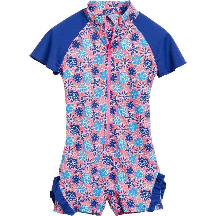 Playshoes - UV swimsuit - Blue flowers