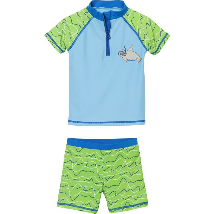 Playshoes - UV swim set for boys and girls - seal - blue/green 