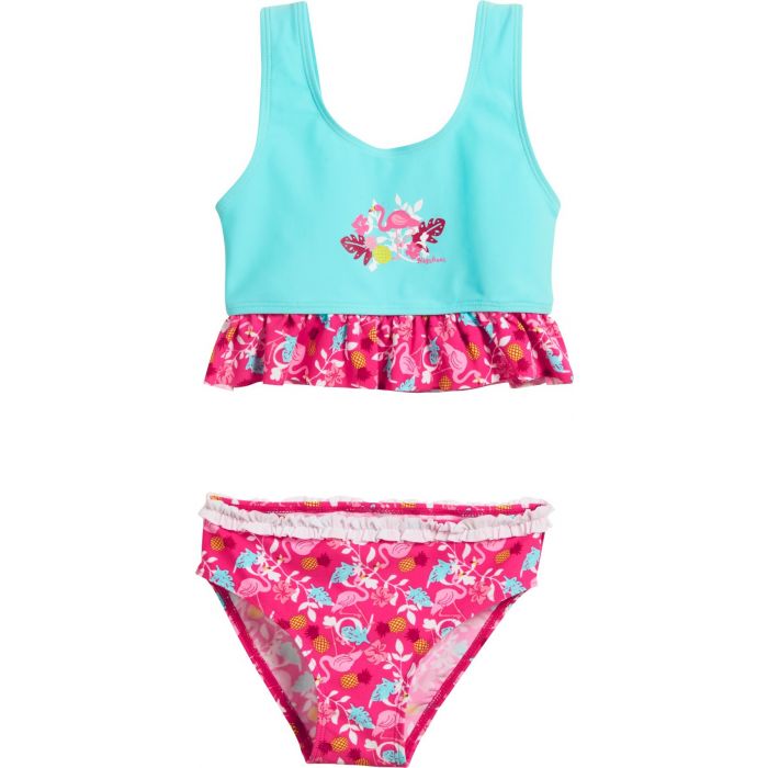 Playshoes - UV bikini for girls - Flamingo - Aqua blue / pink