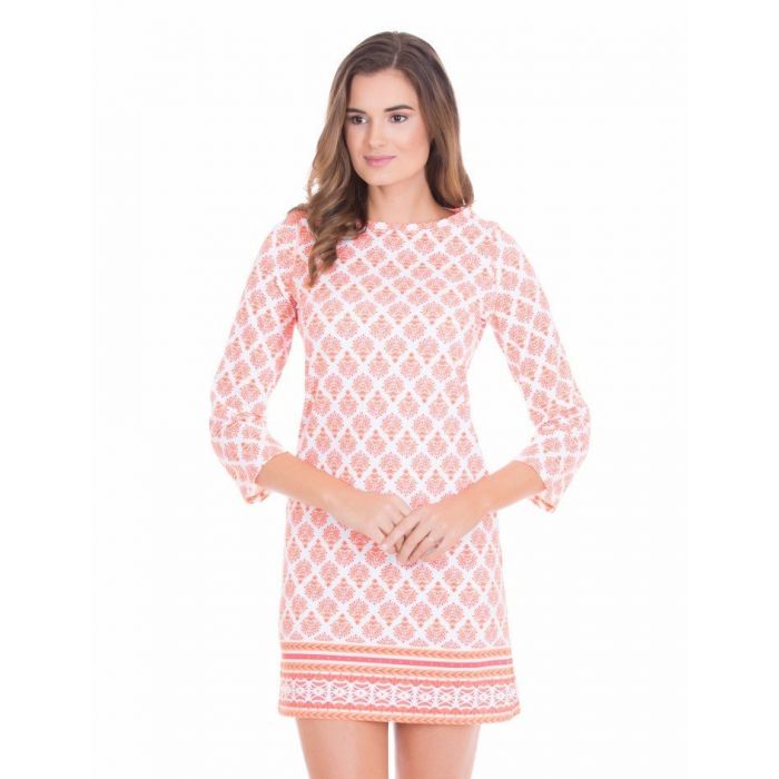 Cabana Life - UV resistant Shift dress for ladies - Orange/White