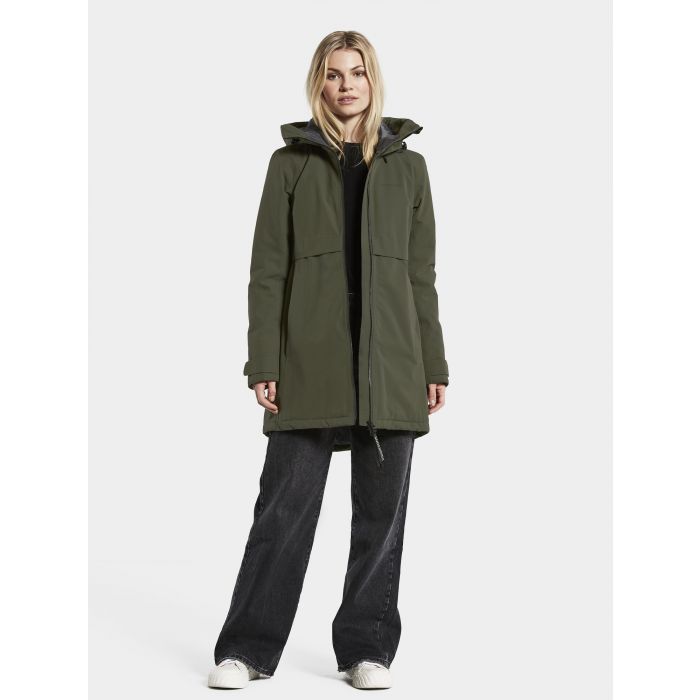 Didriksons - Raincoat for women - Helle Parka 4 - Deep Green | UV-Fashions