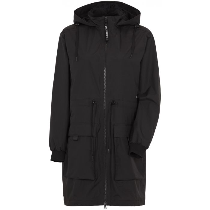 Didriksons - Waterproof light parka for women - Transitional jacket -  Minnea - Black | UV-Fashions