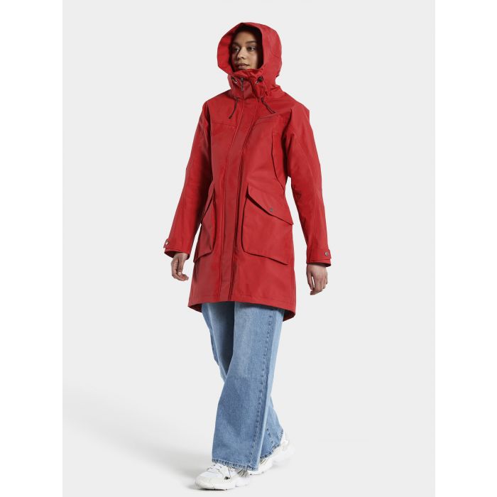 Didriksons - Raincoat for women - Thelma Parka 6 - Pomme Red | UV-Fashions | 