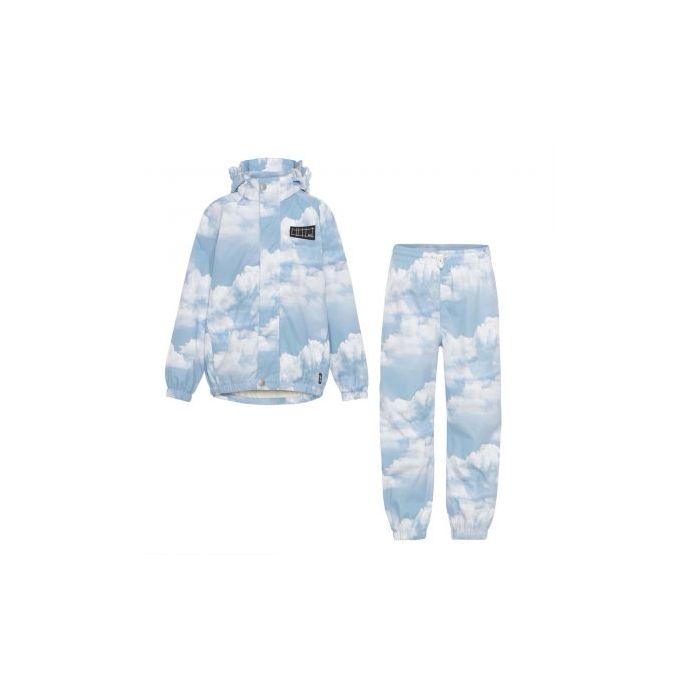 Molo - Lightweight waterproof rain set for children - Whalley - Cloudy Day