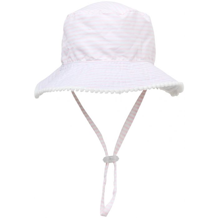 Snapper Rock - UV Bucket Hat for kids - Reversible - White/Pink