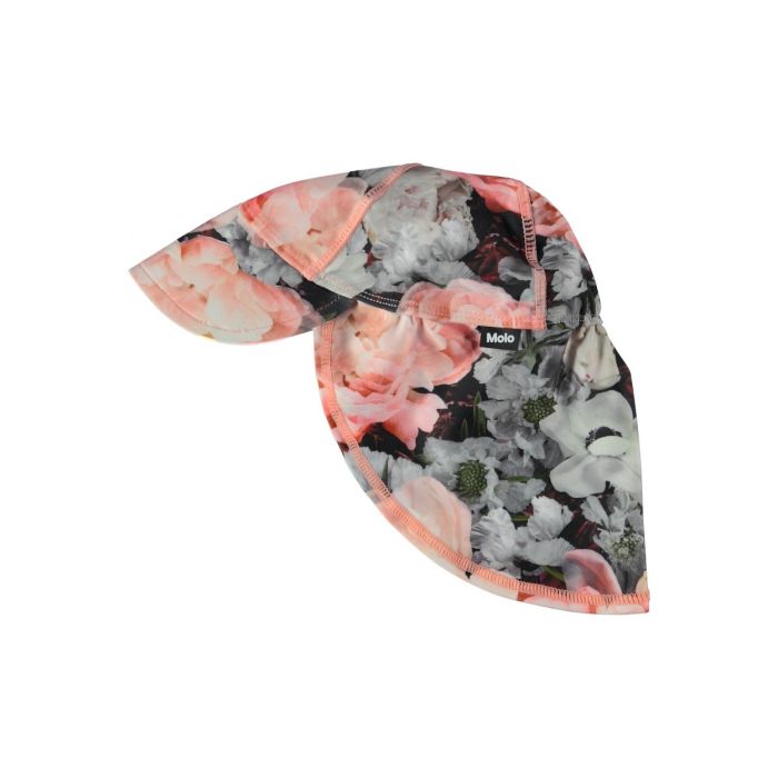 Molo - UV sun cap with neck flap for kids - Nando - Blossom print