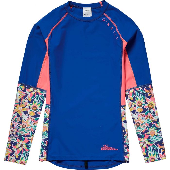 O'Neill - UV swim shirt for girls - Zuma Beach long - Neon dark blue