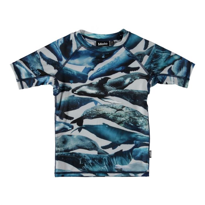 Molo - UV swim shirt for children - Neptune - Whale print