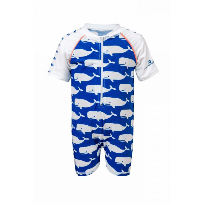 Snapper Rock - Baby UV suit Whale - Blue