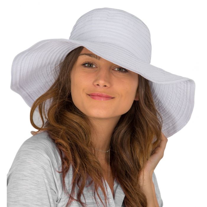 Rigon - UV floppy hat for women - Solid white