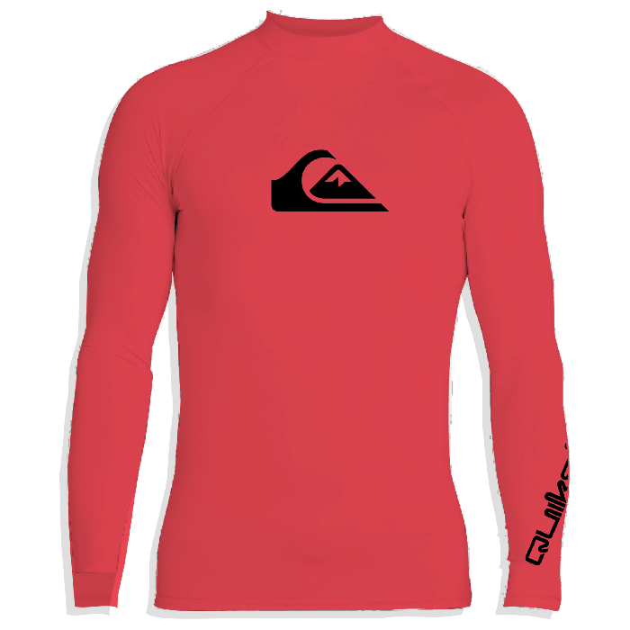 Quiksilver - UV Rashguard with long sleeves for boys - All time - Fierry coral