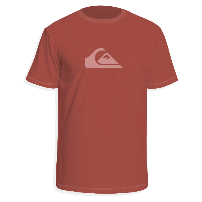 Quiksilver - UV Swimming shirt with short sleeves for boys - Solid - Hot sauce