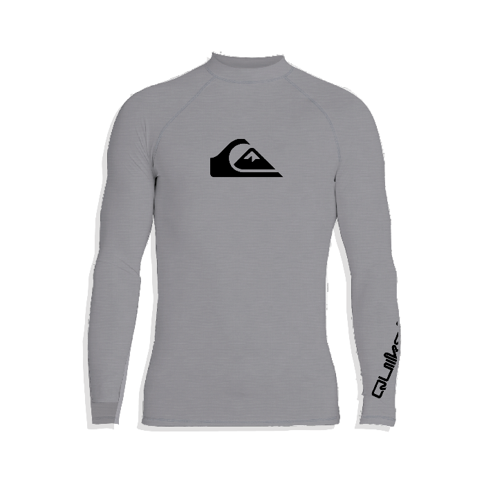 Quiksilver - UV Rashguard with long sleeves for men - All time - Sleet heather