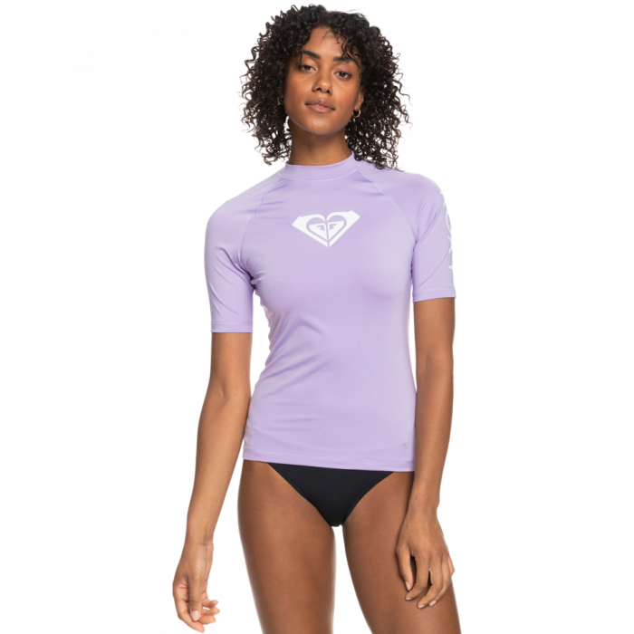 Roxy - UV Rashguard for women - Whole Hearted - Short sleeve - UPF50 - Purple Rose