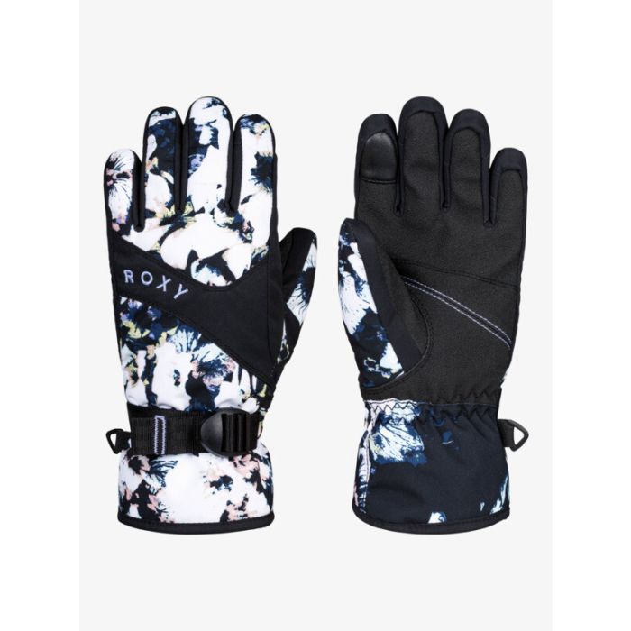 Roxy - Snowboard/Ski gloves for girls - Jetty - True black flowers |  UV-Fashions