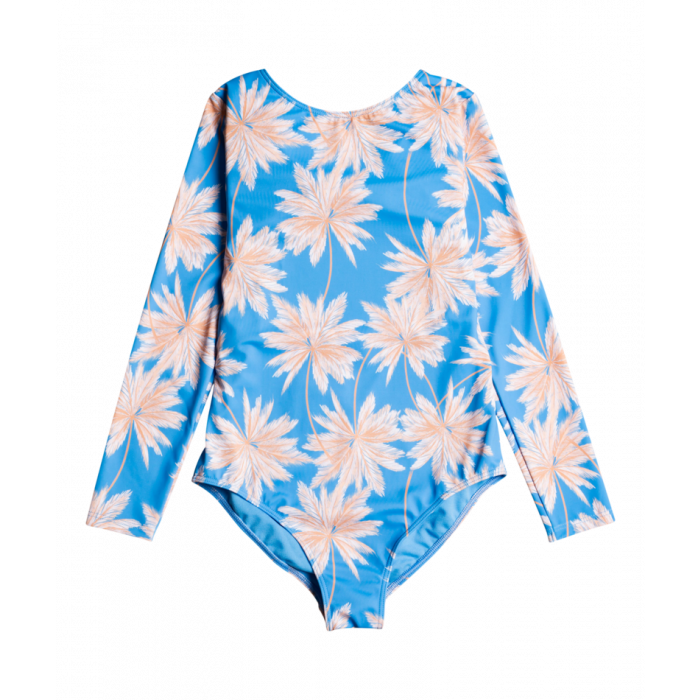 Roxy - Swim Suit girls - Ocean Treasure - Long sleeve - Azure Blue Palm Island
